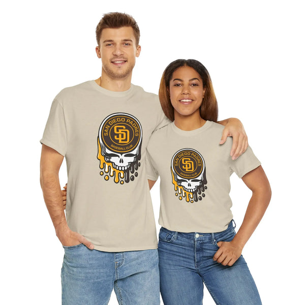 Grateful Dead - San Diego Padres Dripping Stealie T-Shirt - MLB - StealieShop
